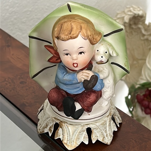 Vintage 70’s Aladdin Giftware Boy Umbrella & Dog Nightlite - Picture 2 of 5